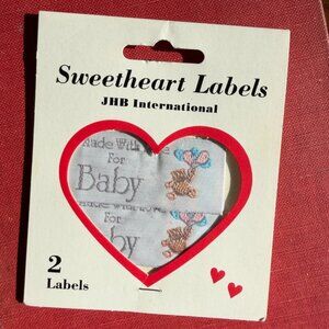 Vintage Sweetheart Embroidered Baby Label Tags